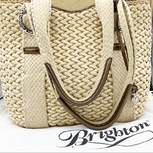Brighton Whitley Natural Straw Shoulder Purse